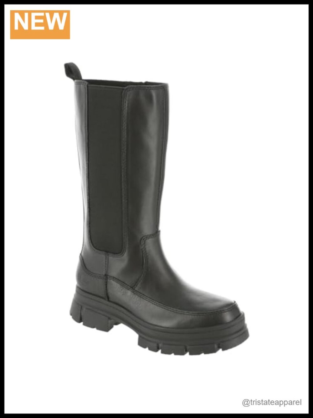 Women's Mid-Calf Chelsea Boot Waterproof Leather Zipper